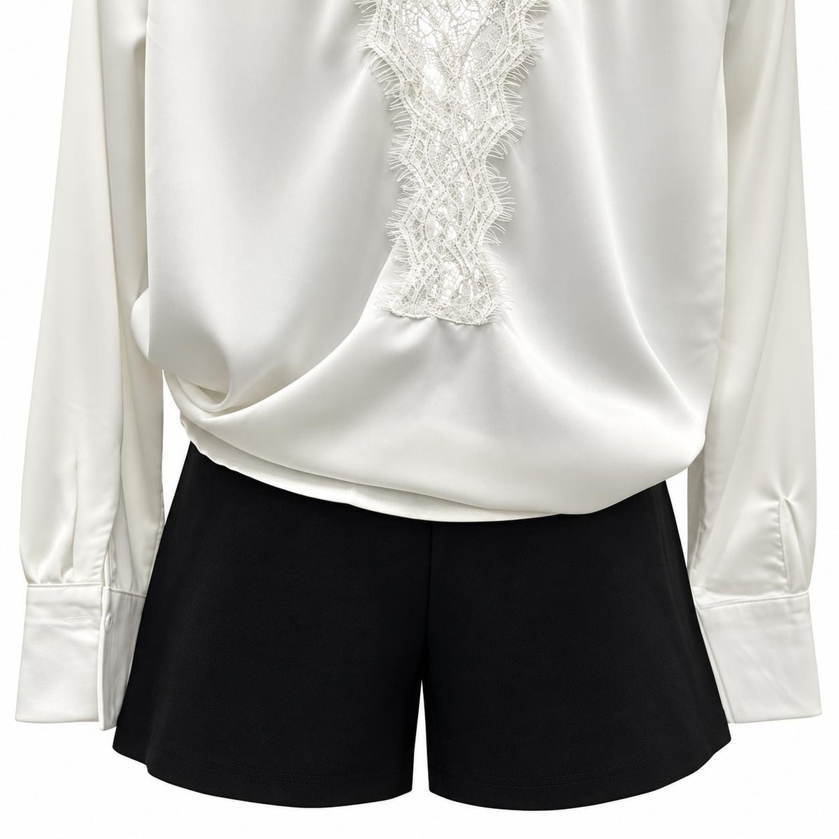 Camicia con retro in pizzo