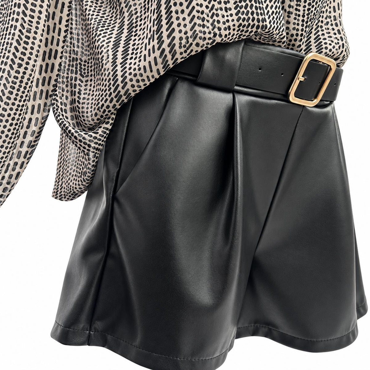 Pantaloncino ecopelle