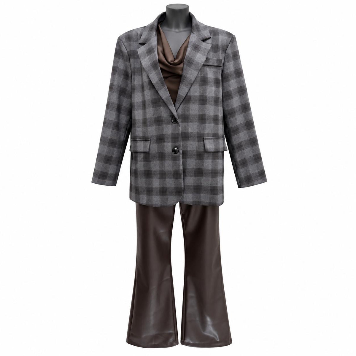 Blazer Grigio a Quadri