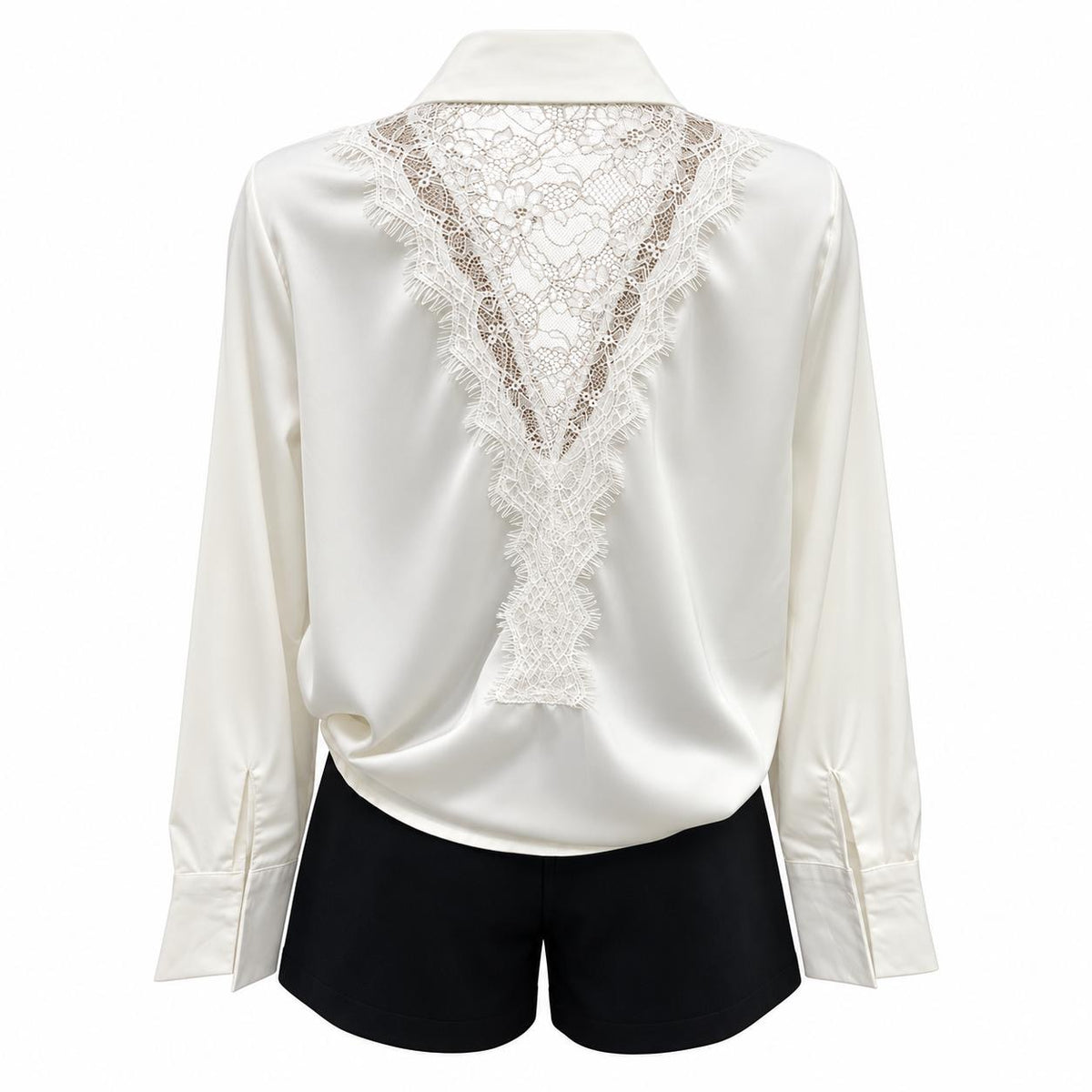 Camicia con retro in pizzo