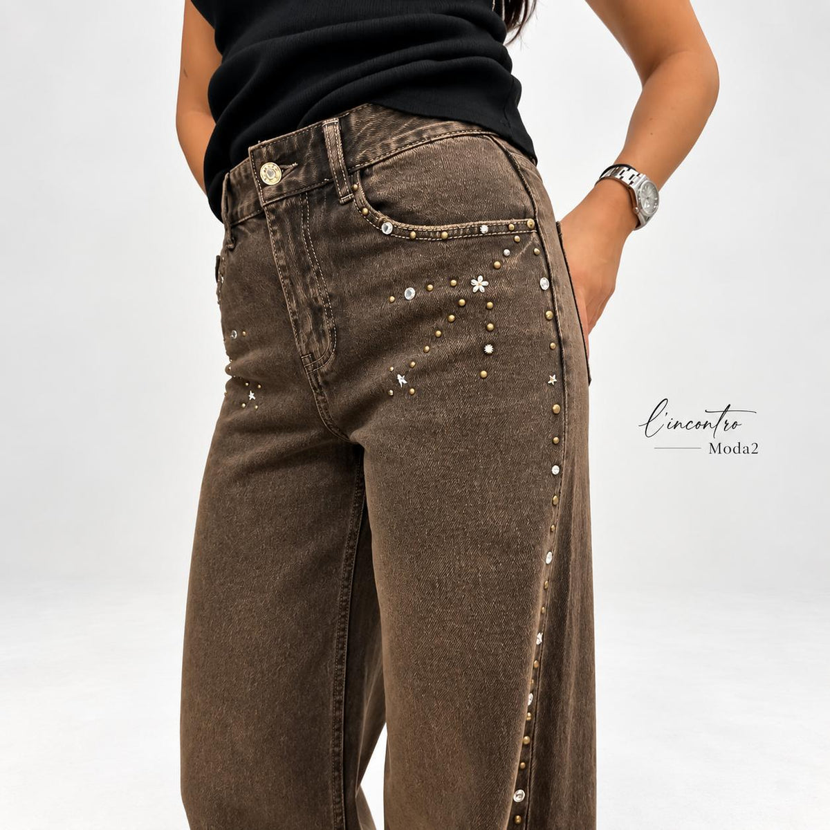 Jeans borchie