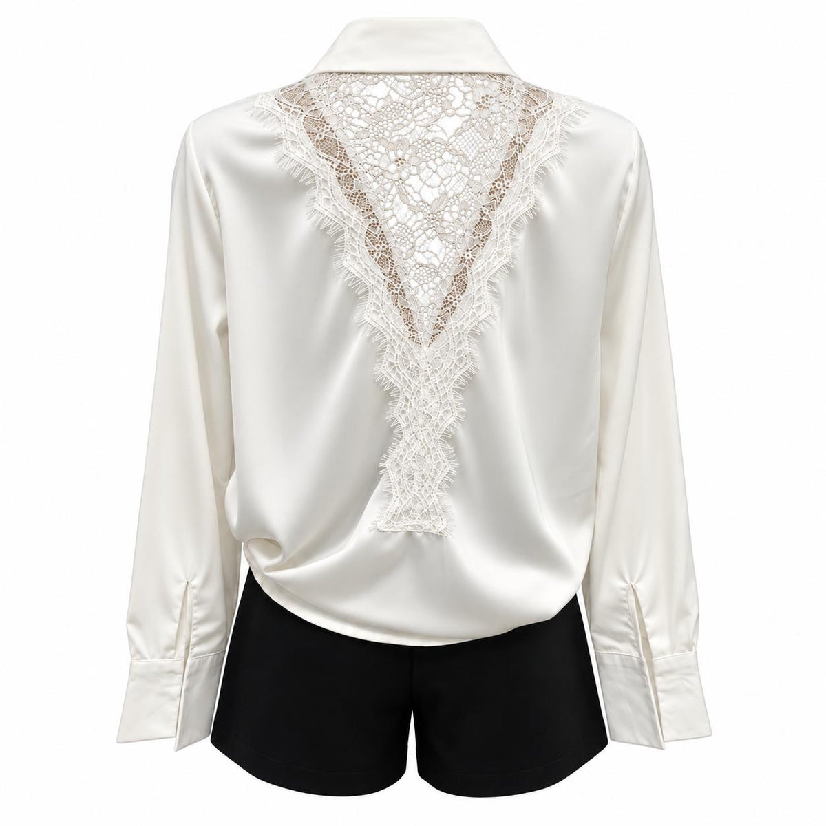 Camicia con retro in pizzo